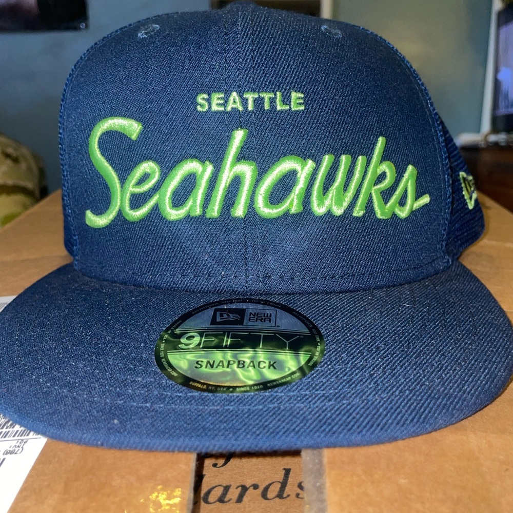 New Era Blue and Green Seattle Seahawks Cap